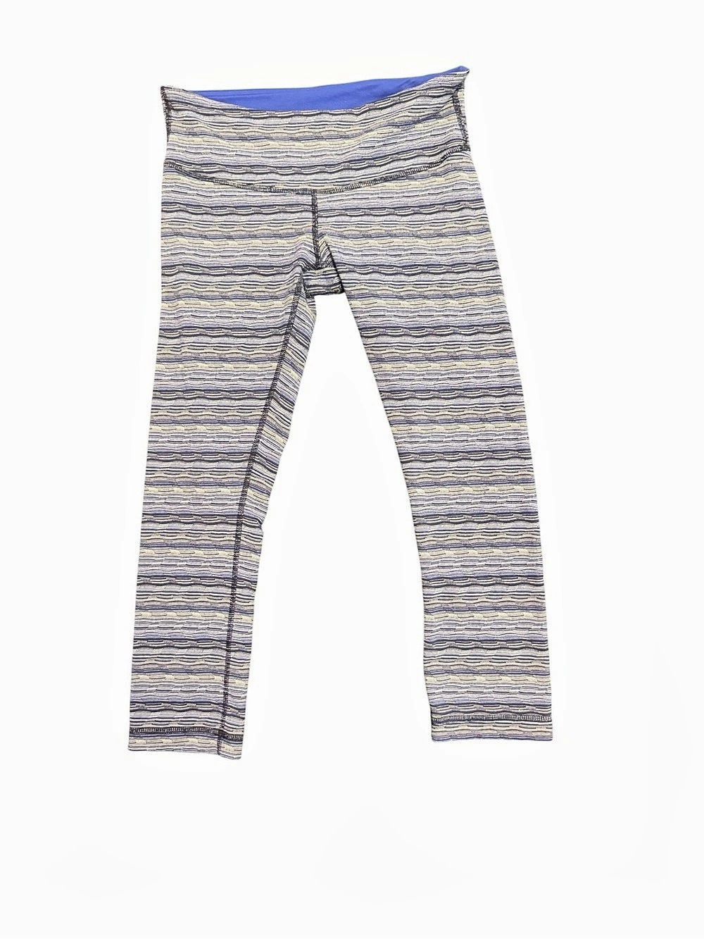 Lululemon Groove Crop Women's Blue & White Patterned Leggings
